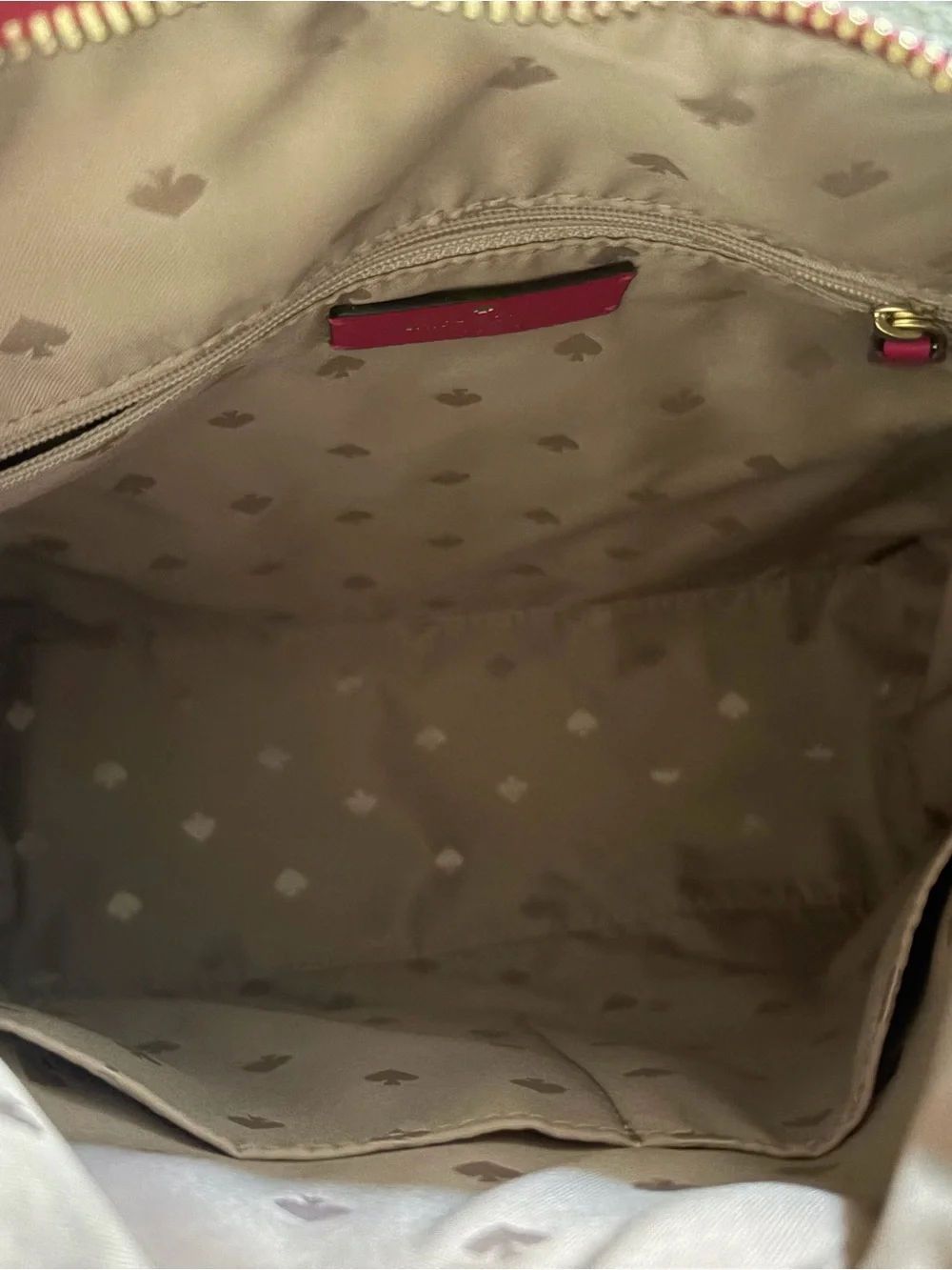 kate spade Bright Hot Pink Leather Shoulder Bag with Gold-Tone Logo